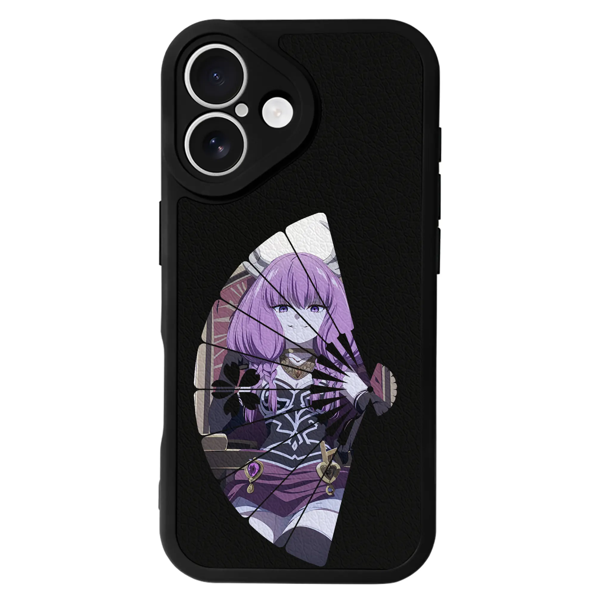 葬送のフリーレン（Frieren） グッズ,アウラ（Aura） - IPhone 16シリーズ対応 ・ シリコンスマホケース ・ レザー調 ・ 高精度フィット ・ 耐衝撃 ・ ワイヤレス充電対応 ・ 精密カット